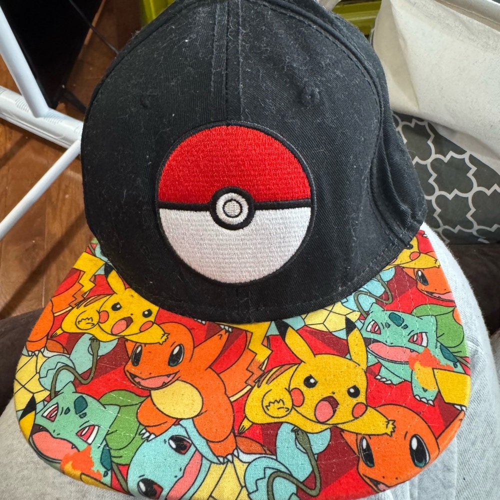 Pokémon Black and Multicolor Cap